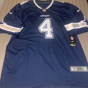 Nike DAK PRESCOTT Blue DALLAS COWBOYS Mens Replica NFL Team JERSEY XXL New
